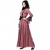 Designer umbrella abaya with sequins work- Puce Pink Designer umbrella abaya with sequins work- Puce Pink